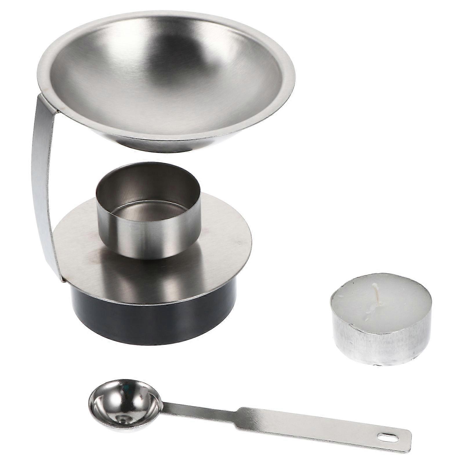 Adjustable Stainless Steel Wax Melting Warmer with Spoon for DIY Wax Seals Durable Craft Melting Stove for Envelopes, Invitations, and Gift Boxes