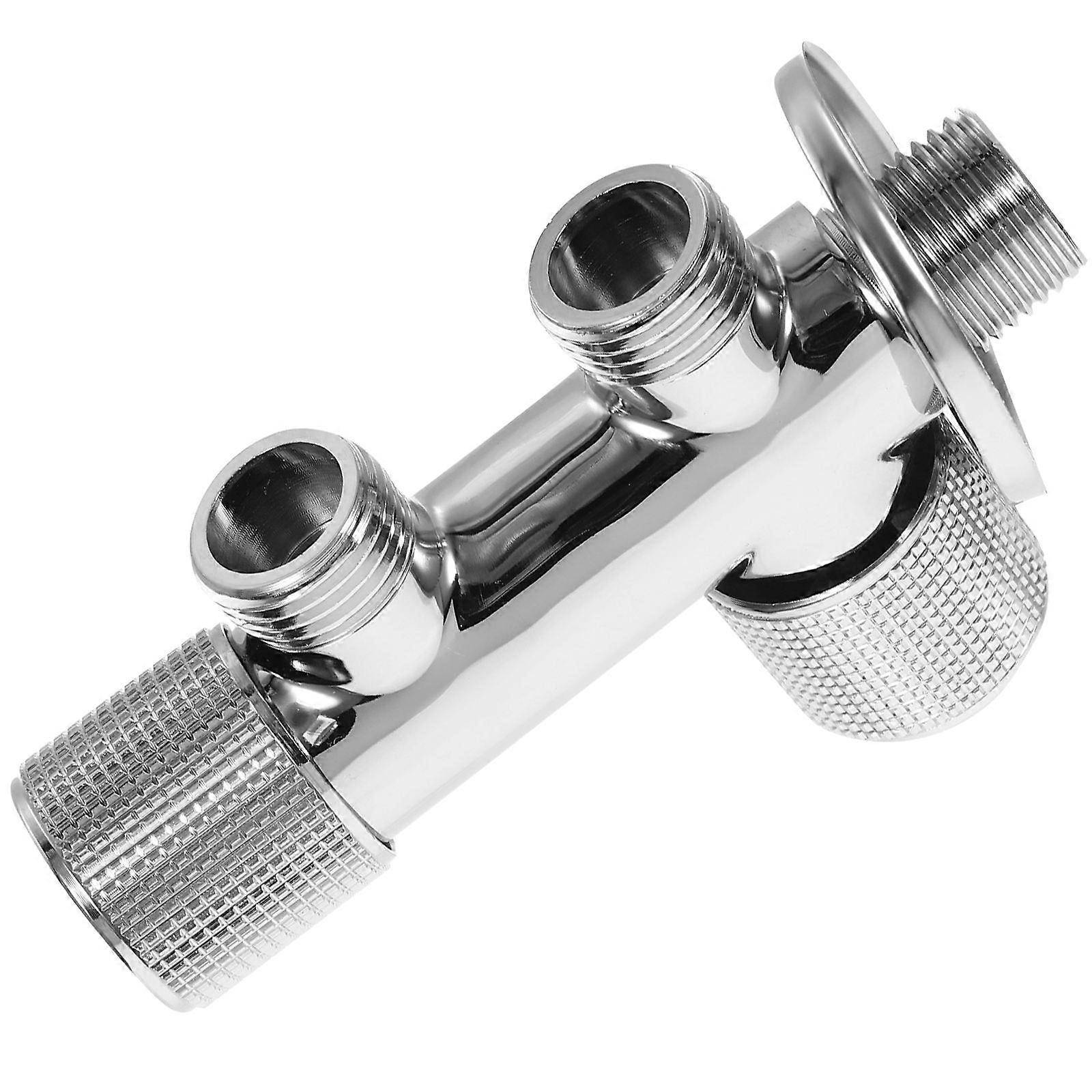 Convenient Shut Off Valve 1Set Dual Uses Water Tap Washing Machine Faucet Silver For Practical Use