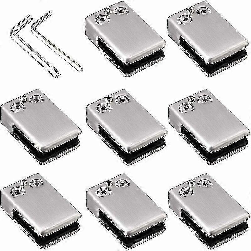 2025 Glass Clamp Stainless Steel Square Glass Clamps for 10-12mm Glass Easy Installation Wide Applications for Shower Doors Staircases Heat-Resista