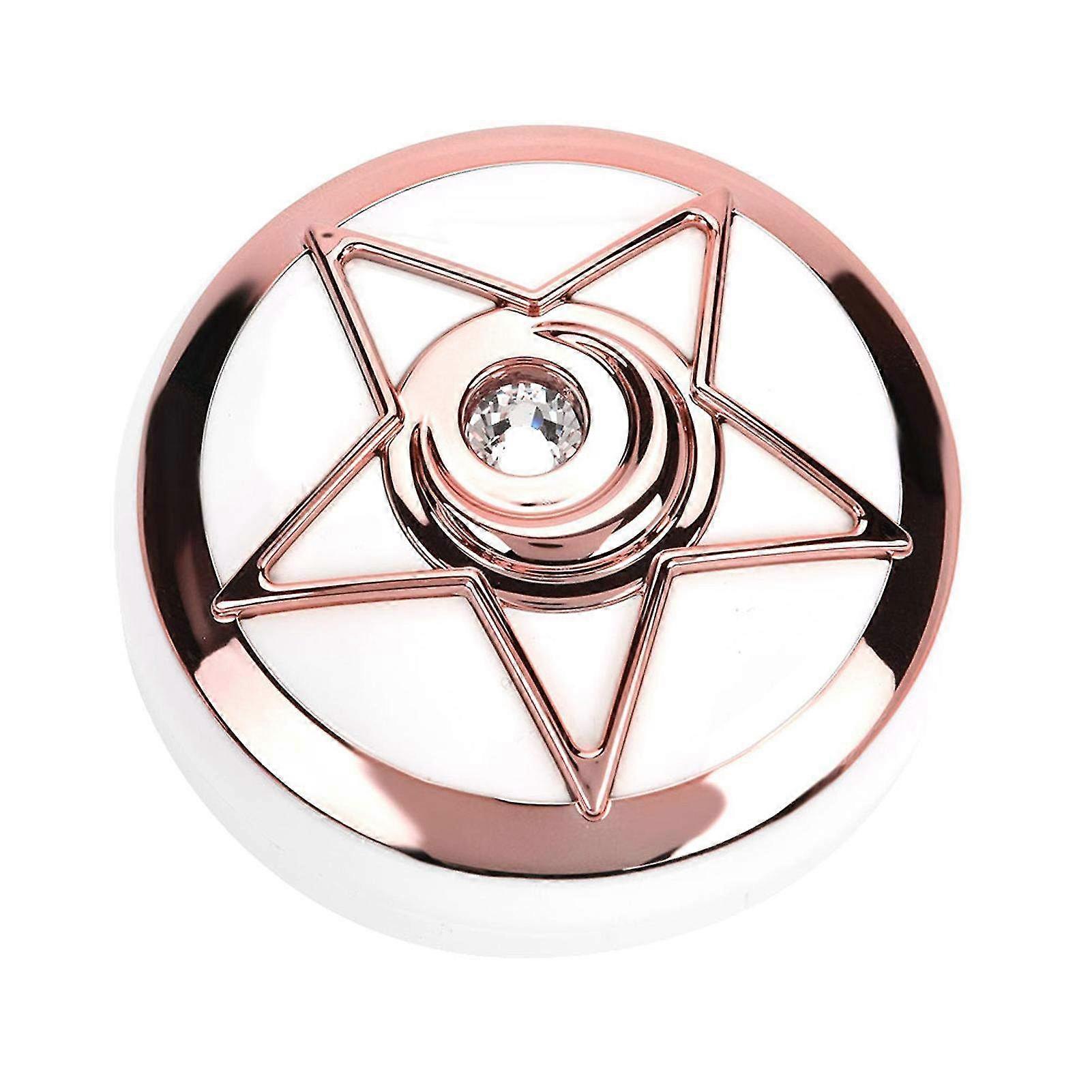 Portable Pink Contact Lens Case with Mirror - Stylish Pentagram Shape Lenses Container for Safe Storage & Travel