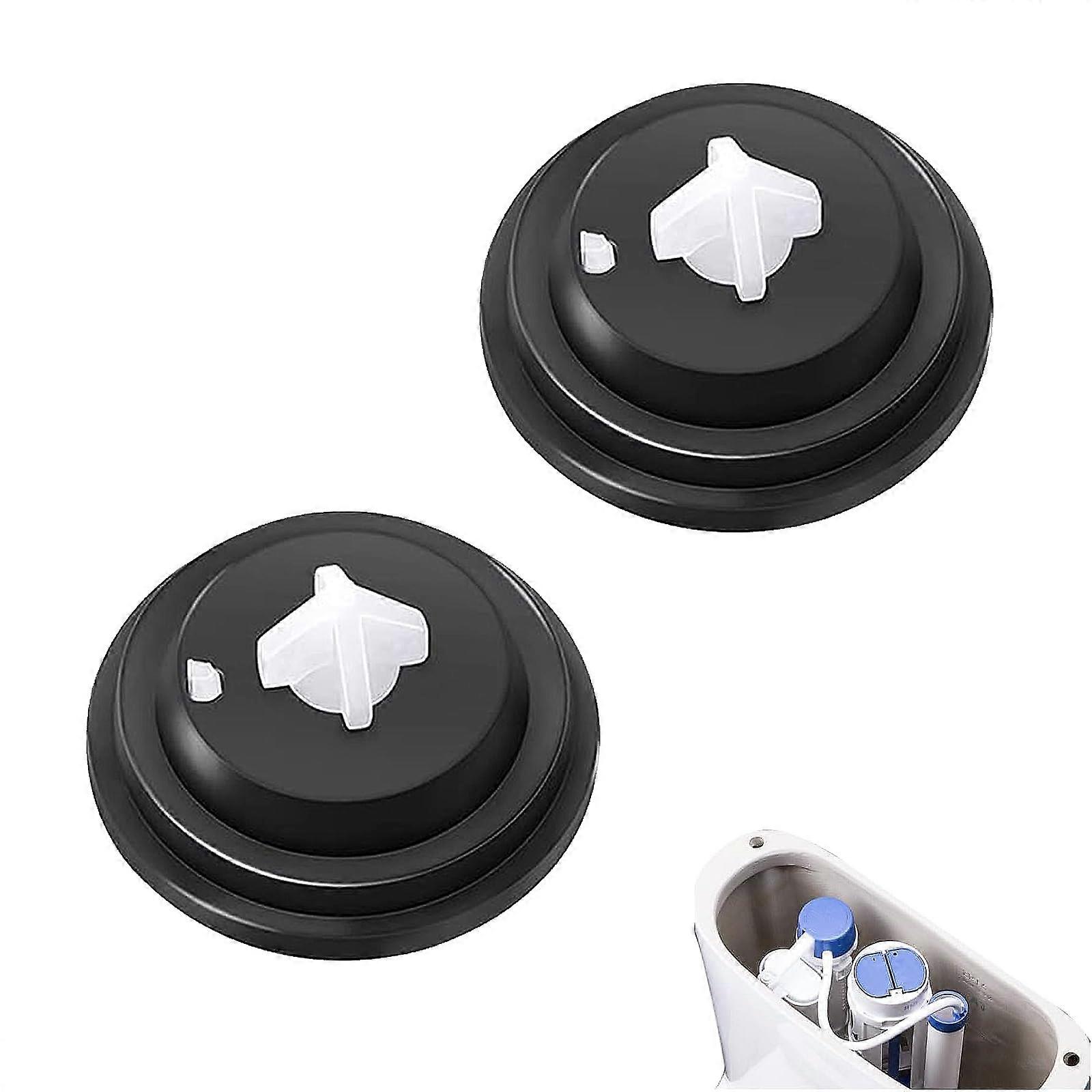 Filling Valve for Cisterns, Pack Of 2, Cistern Seals, Replacement Parts, Sealing Membrane Float Valve, Black