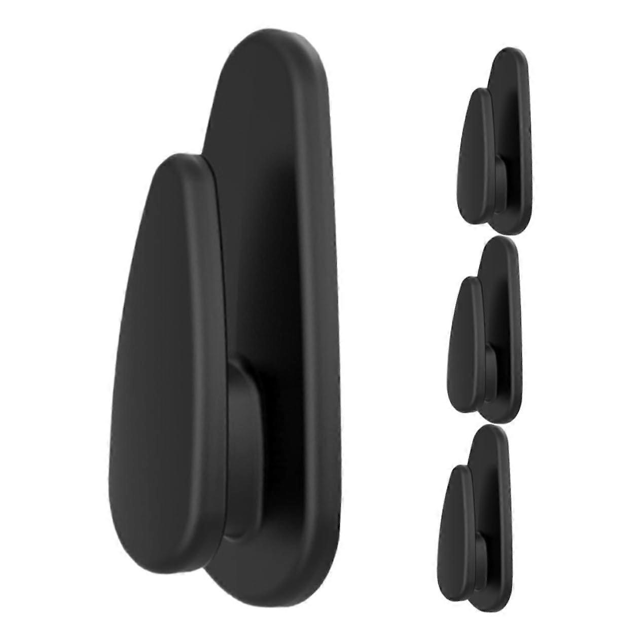 Car Hook Set of 4 Adhesive ABS Hooks for Hanging Bags and Bottles in Car, Office, Home