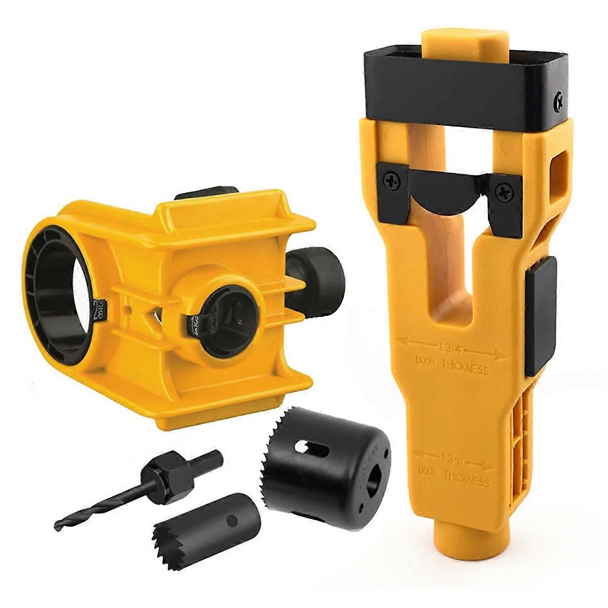 Ball Lock Hole Opener+Door Latch Mortise Tool Door Lock Installation Kit for 1-3/4in or 1-3/8in Thi