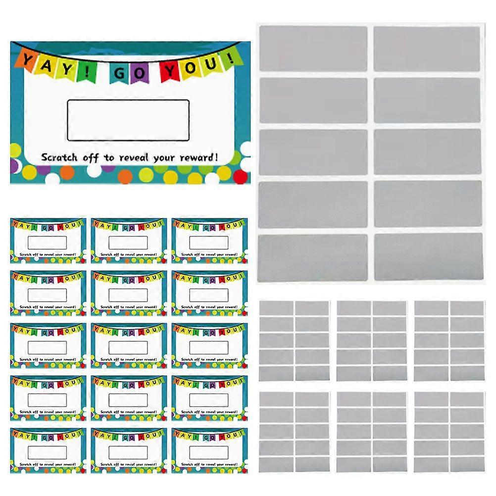 100 Sheets Rectangular DIY Scratch Off Stickers Self Adhesive Peel and Stick Labels Scratch Off Labels