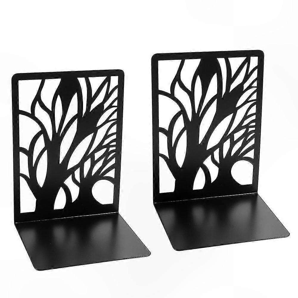 Heavy Duty Bookend Set, Pair of Metal Book Supports for Organizing Large Books and Decorative Items
