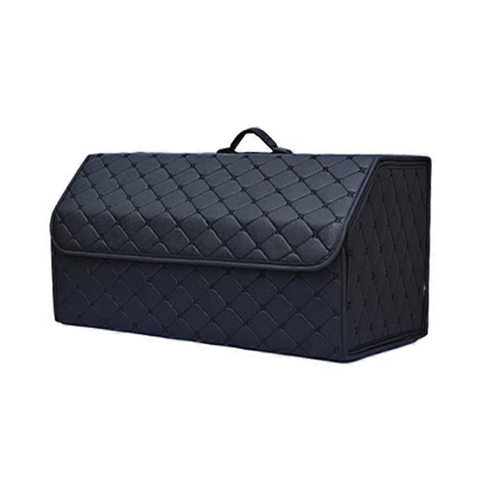 Car Collapsible Trunk Boot Tidy Storage Organiser Box for Land Rover Range Rover Discovery Evoque Waterproof PU Leather Black L