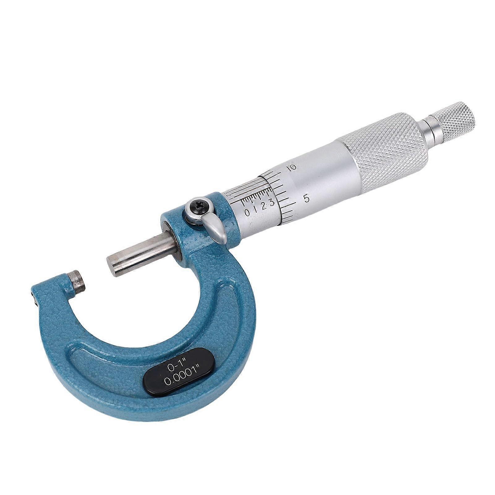 Outside Micrometer, 0.0001in Graduation Machinist Tool with Tungsten Carbide Anvil and Box, for External Dimension Measurement