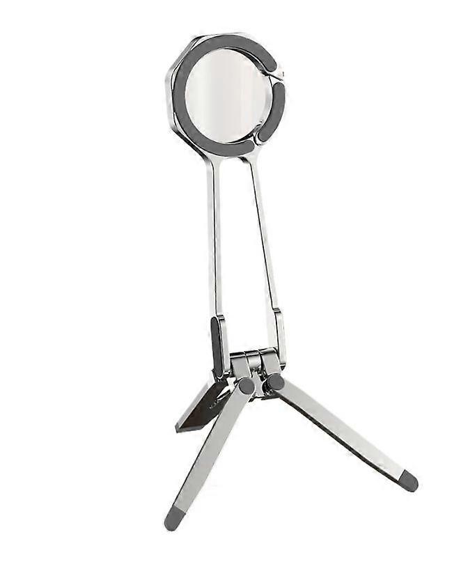 Phone Holder Spring Buckle 360 Rotating Triangle Dual-sided Magnetic Mobile Phone Tripod