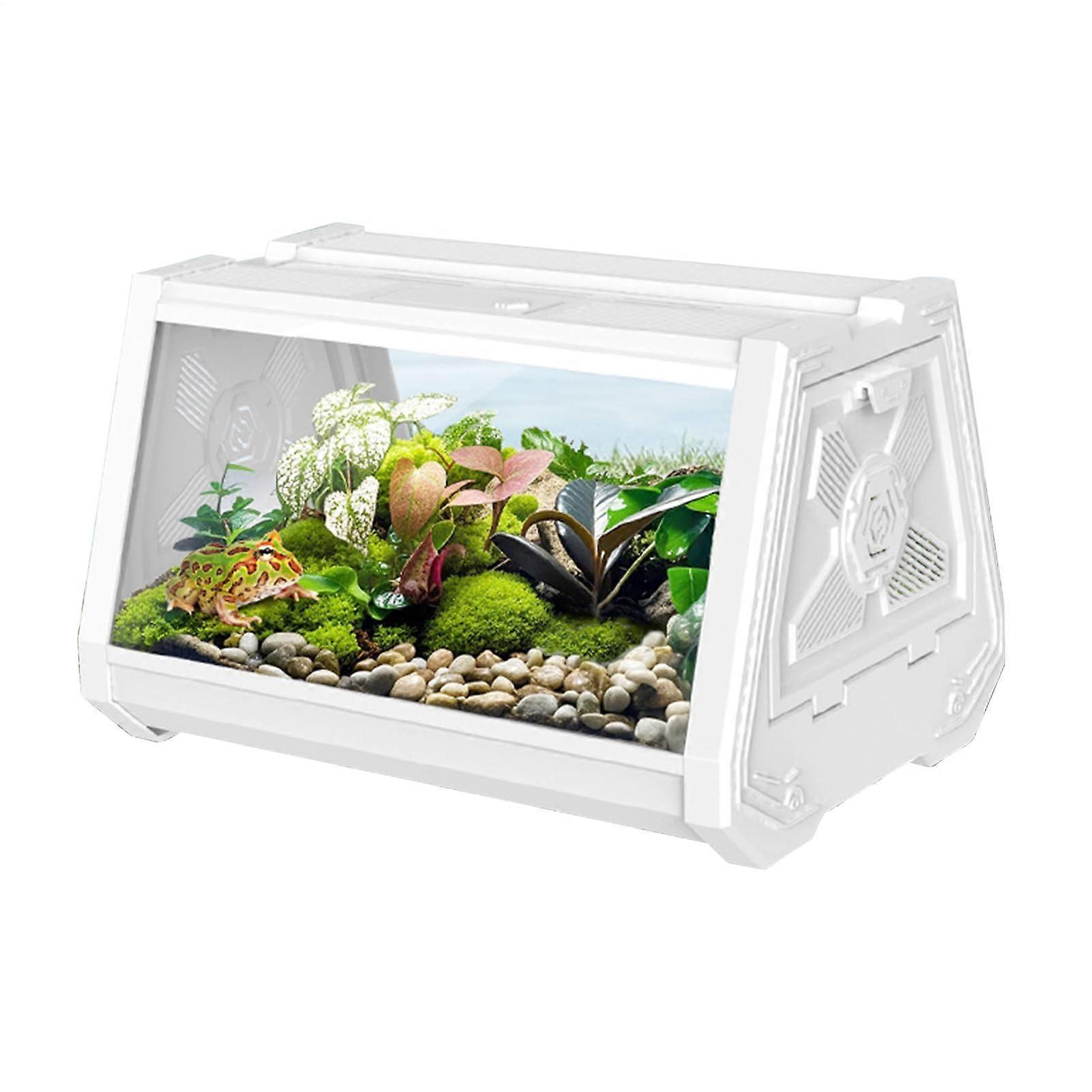 Portable Habitat Lizard And Reptile Terrarium With Leak-Proof Ventilation For Frogs Spiders Snails Turtles Small Animals