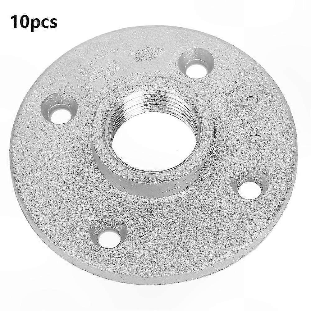 10-Pack DN20 Flange Base with 4 Holes, 3/4" British Standard Thread Hardware Tool