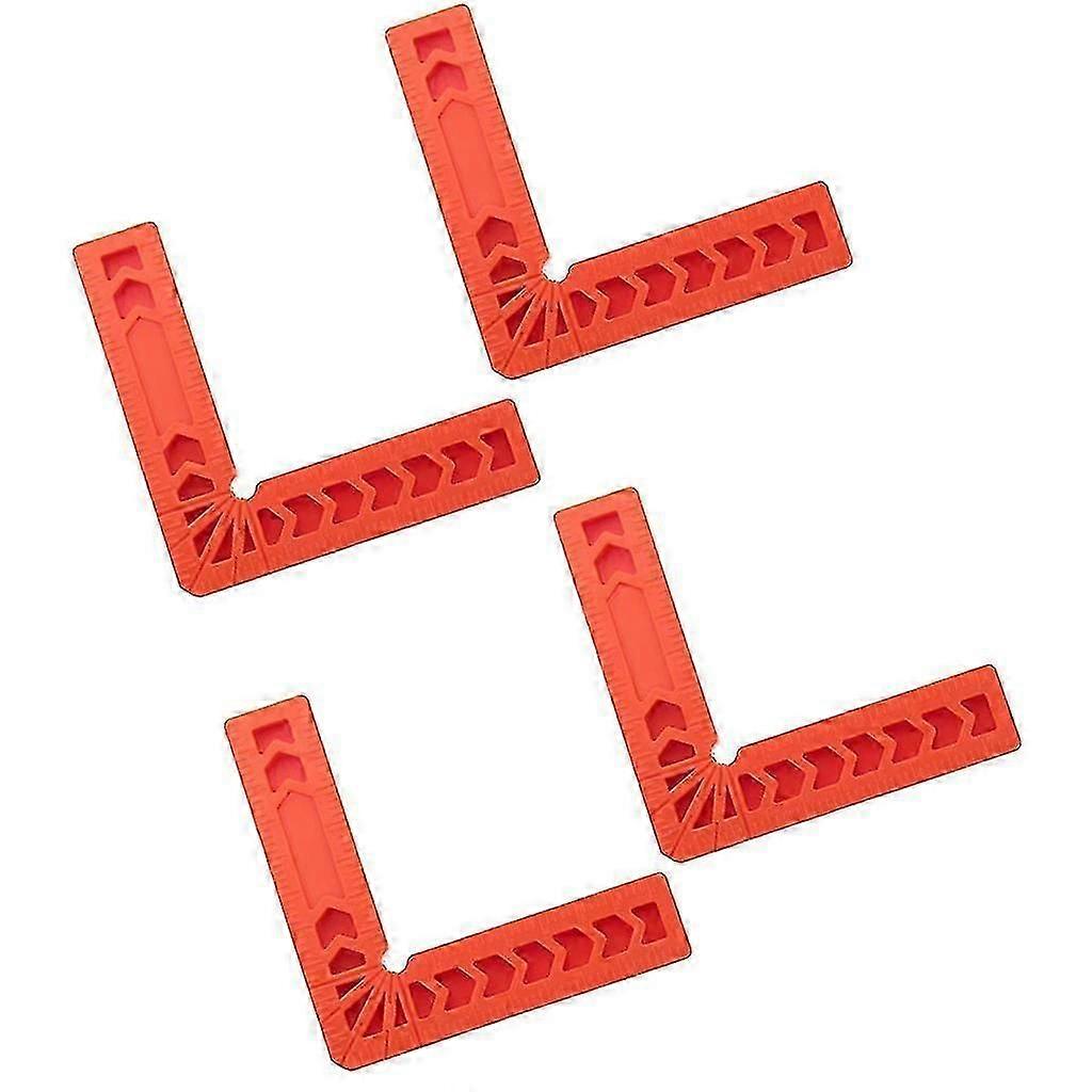 4x90 Deg L Shape Square Right Angle Clamps Corner Clamping Ruler Plastic 6' hr