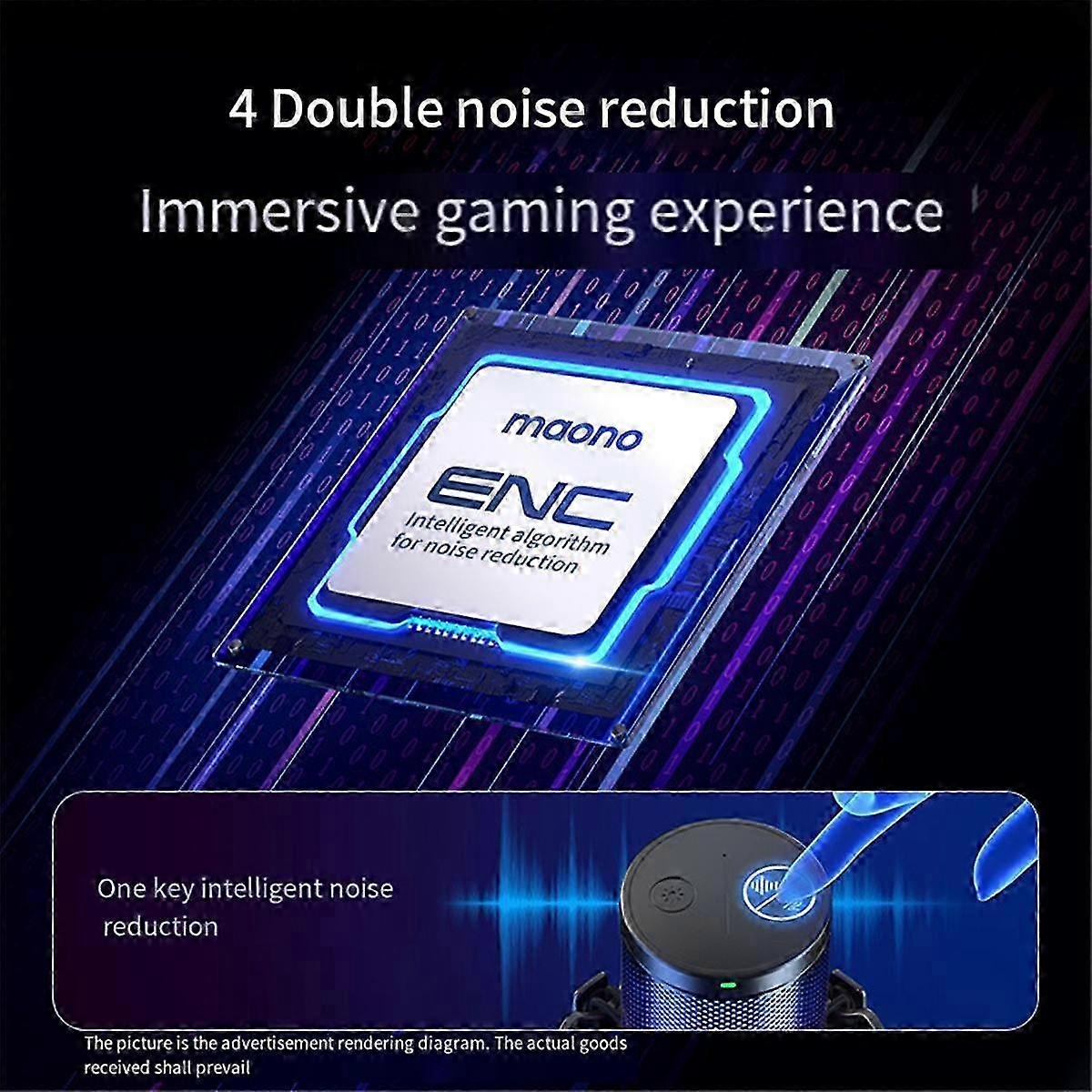 DGM20 USB Microphone RGB Condenser Mic Gaming Microphone with Noise Reduction Software for Game Live Recording White