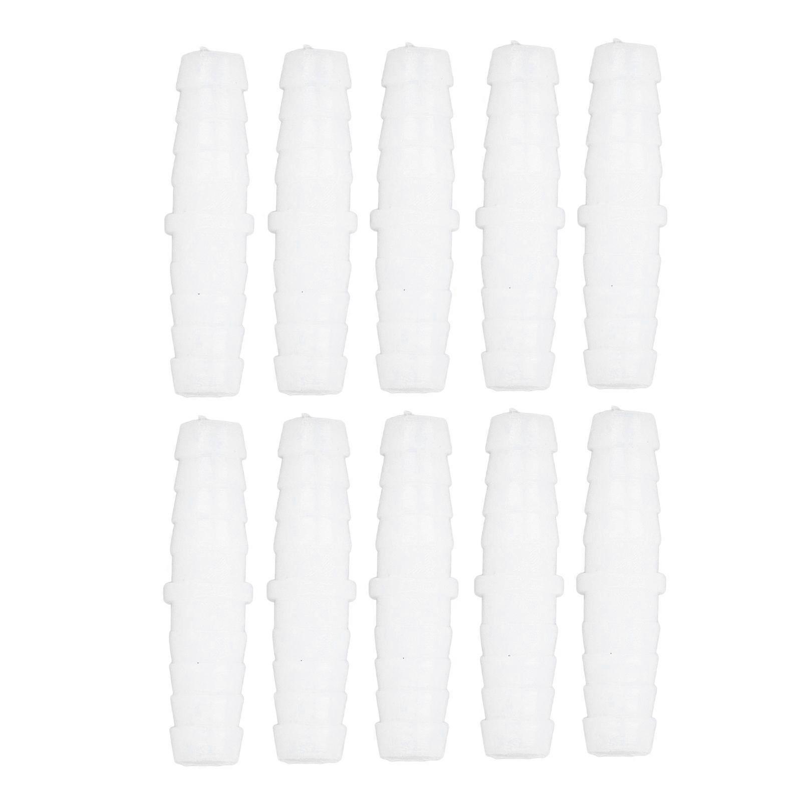 10Pcs Plastic Hose Barb Fitting Straight Equal Barbed Splicer Mender Joint Union Adapter 9-9mm
