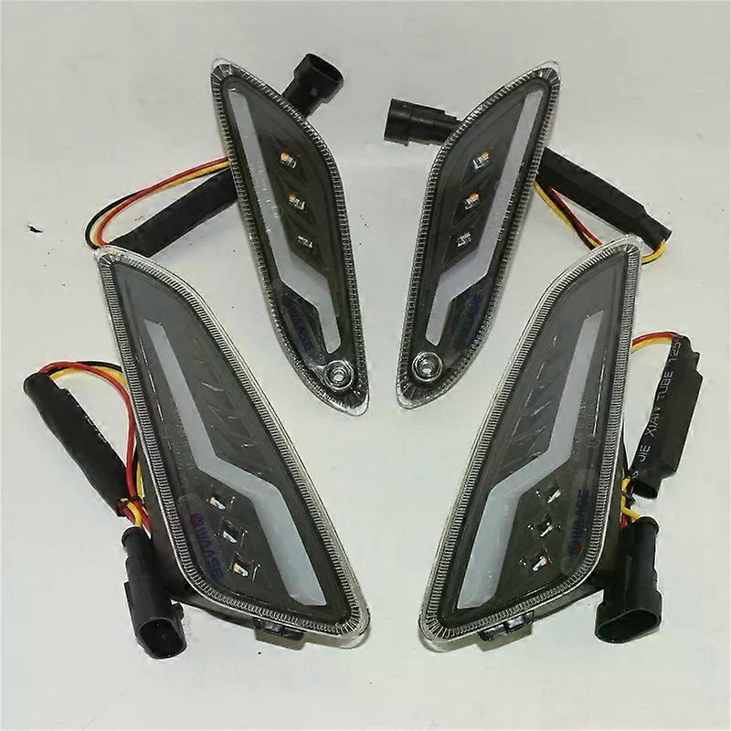 For Vespa Sprint 50 125 150 2014-2020 2021 2022 2023 4pcs E-Mark Front Rear Turn Signals Blinker Daytime Running LED Light