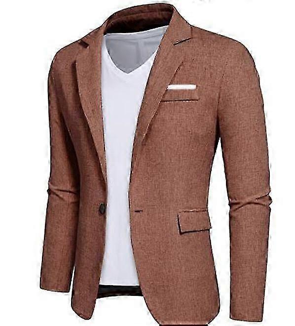 Men's Casual Blazer One Button Slim Fit Blazer