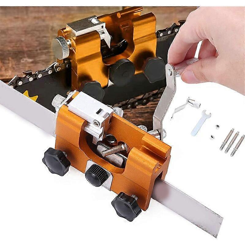 Chainsaw Sharpener, Chainsaw Chain Sharpener Grinding Device Hand Crank Chain Sharpener Accessories Universal