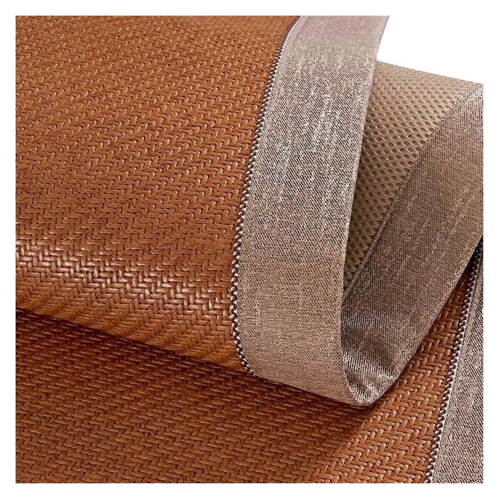 Bamboo Sleeping Mat Foldable Rattan Mattress, Cooling Summer Bed Rug, Fits Single and Double Beds, 135x195 cm