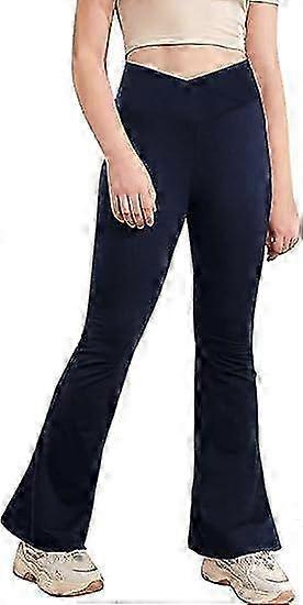 Girl's Leggings Cross High Waisted Flare Pants Yoga Bootcut Pants