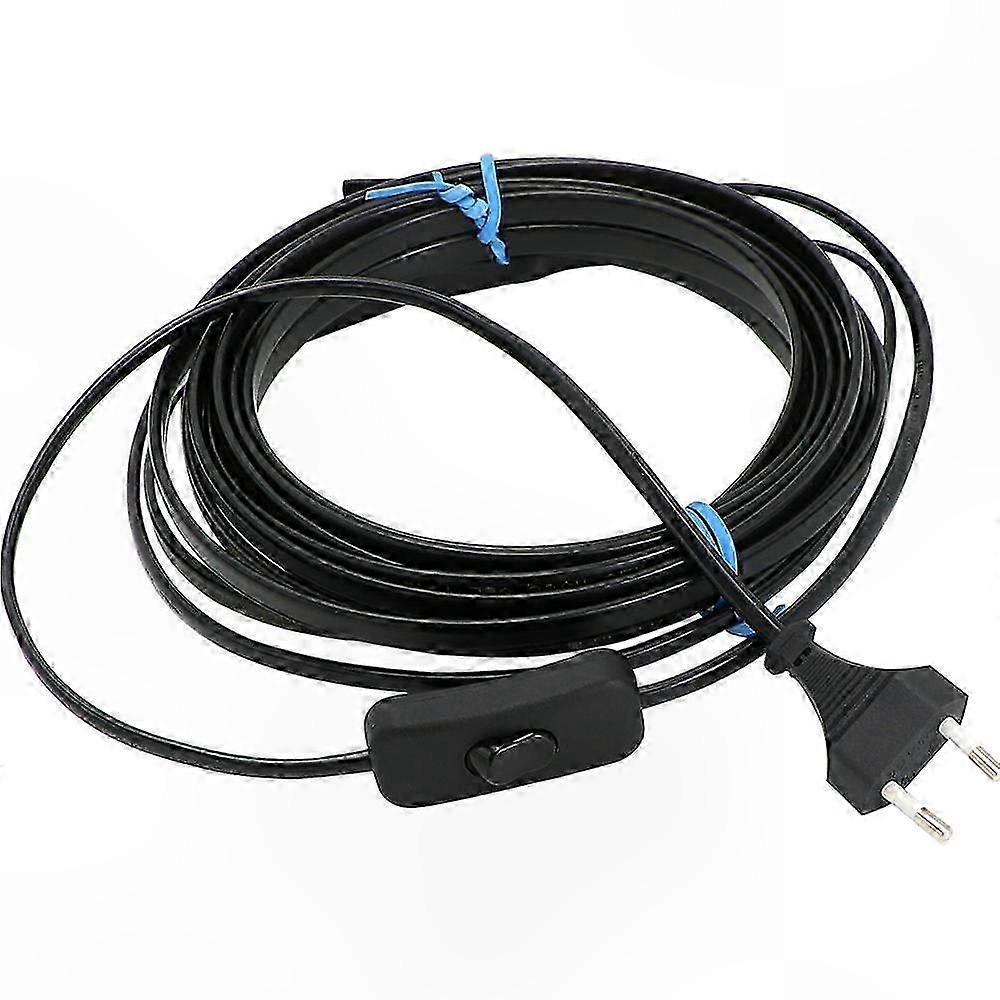 Self-Regulating Heating Cable with EU Plug for Water Pipe Anti-Freeze Protection, 220V Pre-Assembled with Switch
