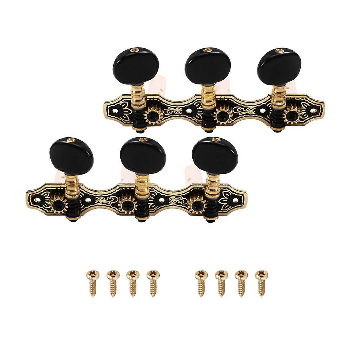 1 Set Classical Guitar Tuner Acoustic Classical Guitar Tuning Keys Steel Pegs Machine Heads Left+Right