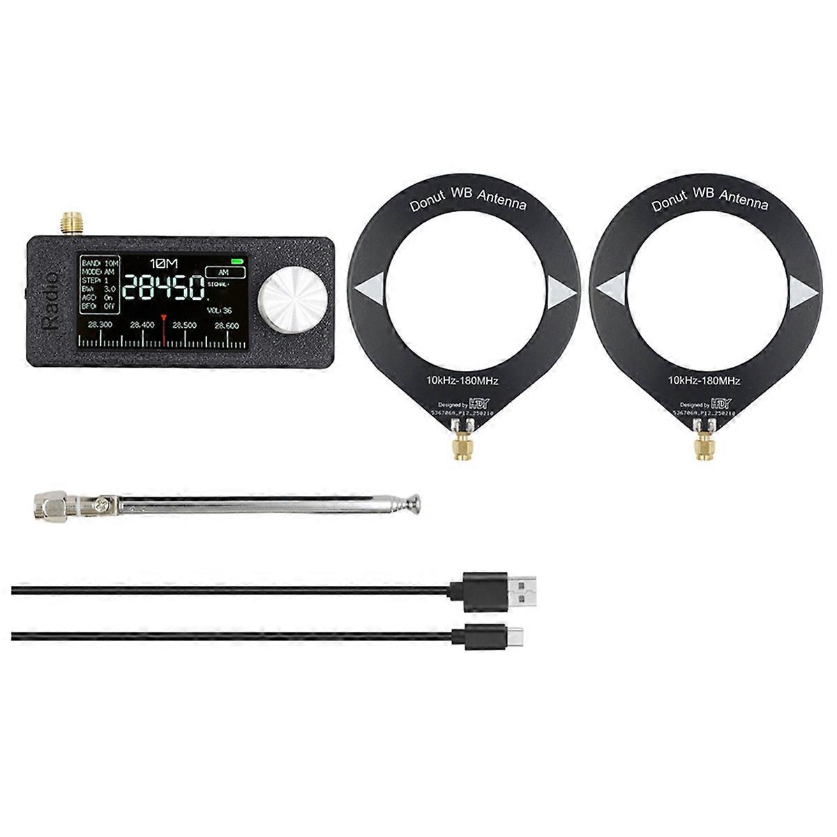 SI4732 Mini Radio Receiver 10Khz-180Mhz AM FM Radio HF SW MW VHF Mini Pocket Radio with 3 PCS Antenna
