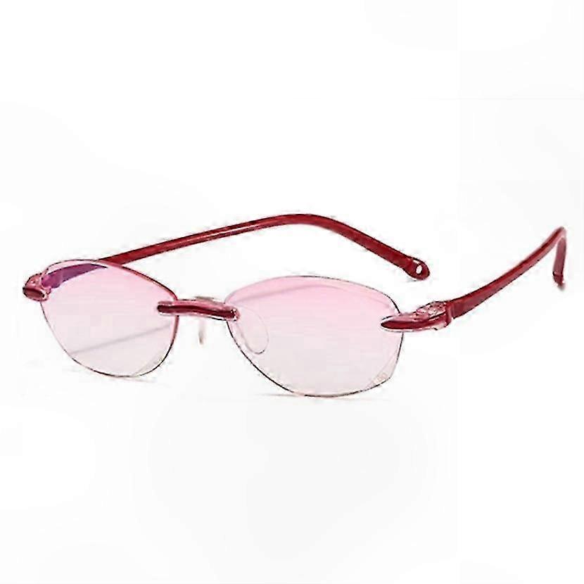 Blue Light Blocking Rimless Reading Glasses for Computer Use and Presbyopia Support