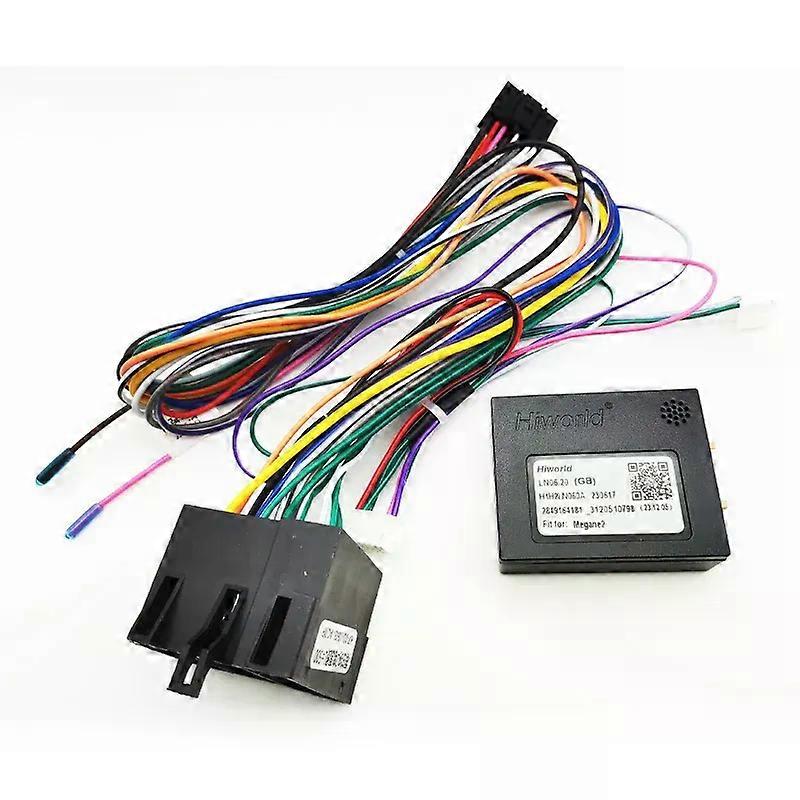 CAN Bus Decoder, 16 Pin to ISO Radio Harness Adapter, Car Android Wiring Cable for Renault Megane 2 Clio 3 Trafic Mk2 Kangoo