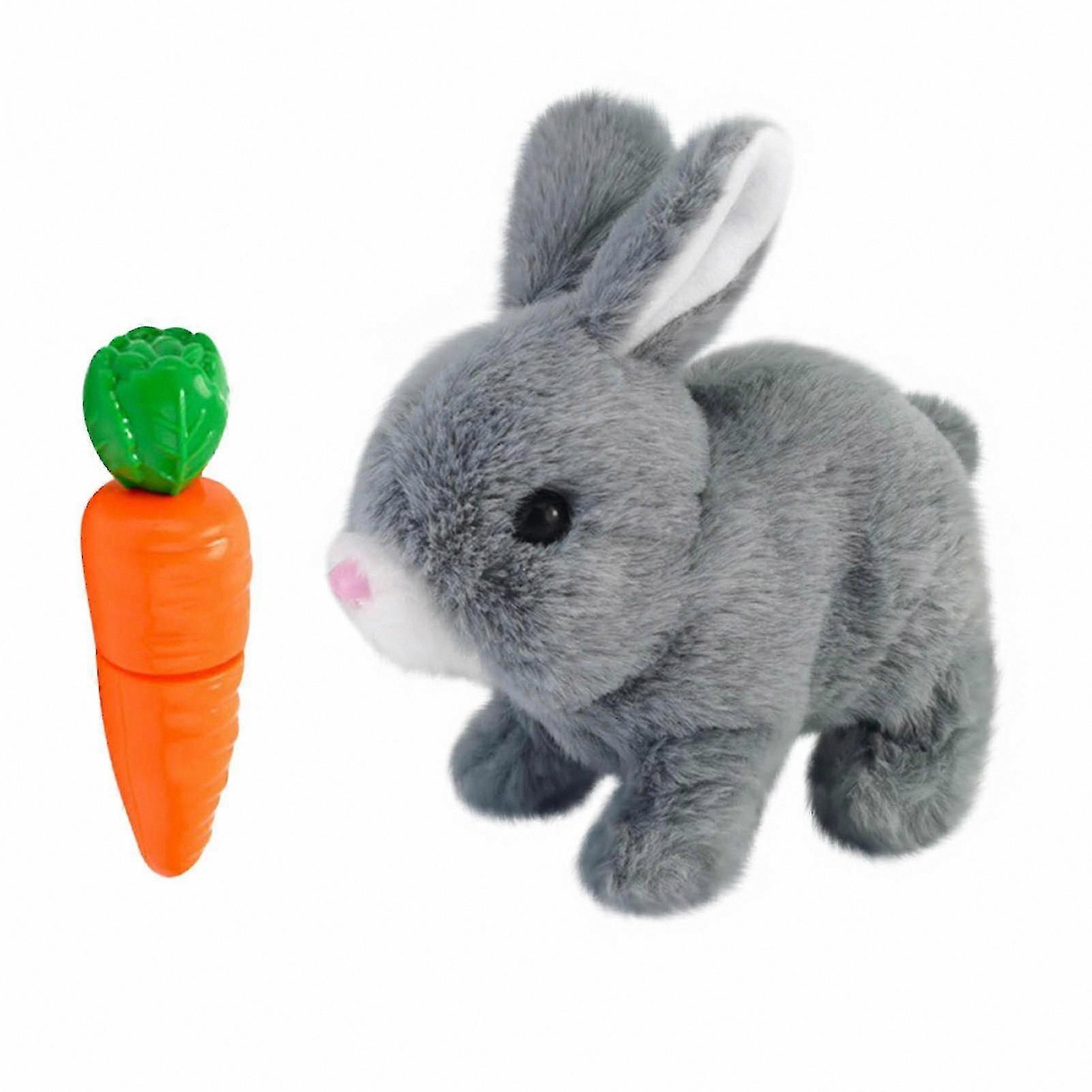 Interactive Bunny Toy with Walking and Talking Features, Plush Easter Rabbit for Kids, Educational Hopping Ears Stuffed Animal