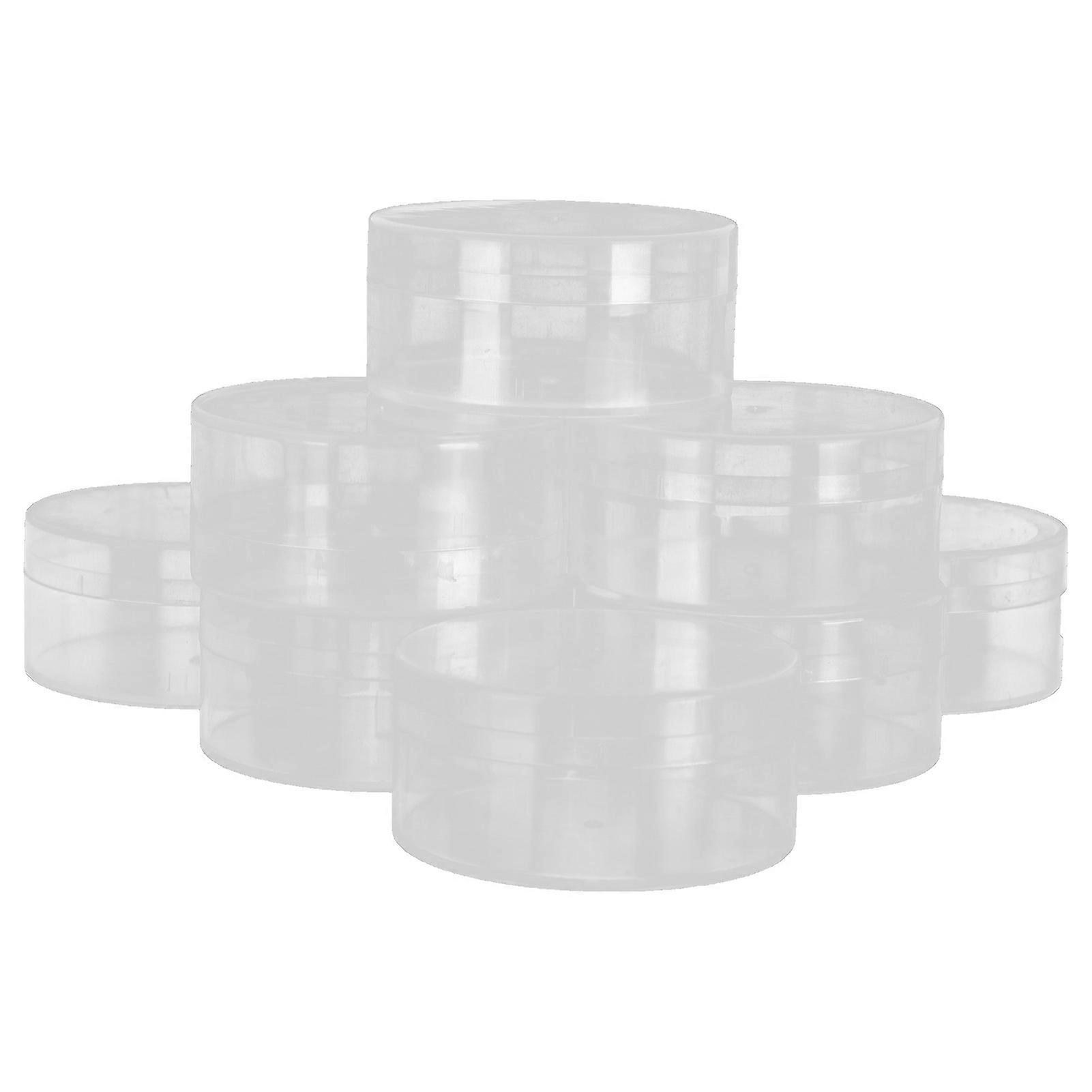 10pcs Plastic Watch Parts Storage Box Set 8cm Diameter Small