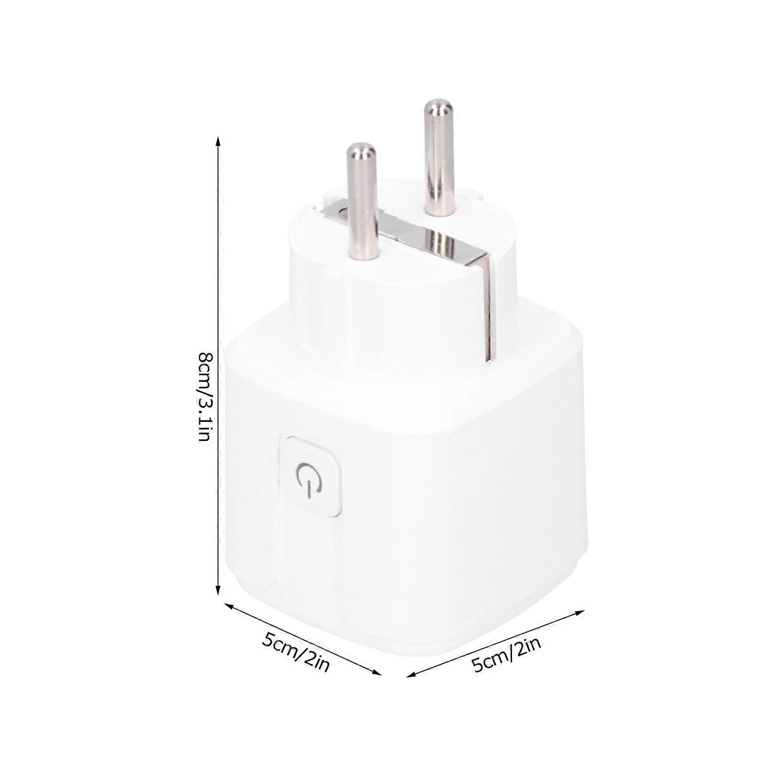 16A Smart WIFI Socket Plug with Timer 5x5x8cm ABS+PC Black