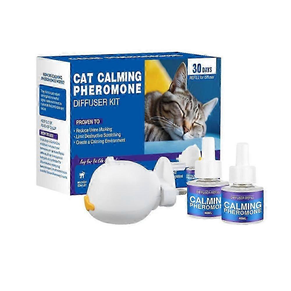 Pet Pheromones Calming Diffuser 48ml Refill Calming Diffuser Long Lasting Pheromone Plug-in Relaxants Calm Relaxing Home Cat