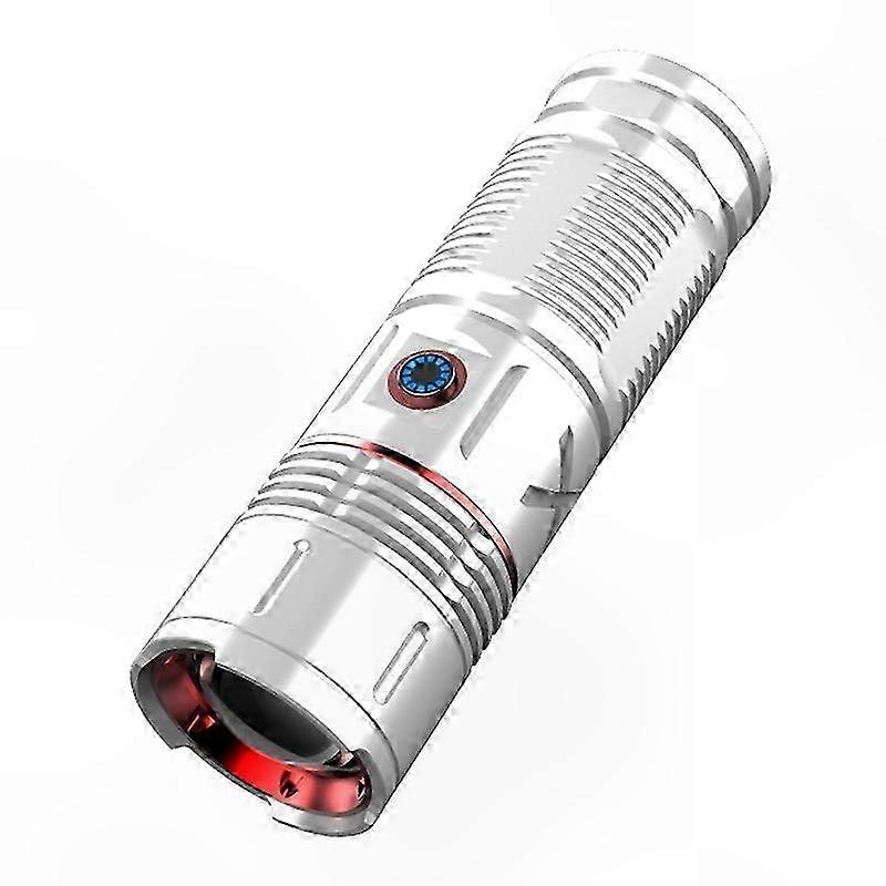 Telescopic Zoom Flashlight for Outdoor Use with White Laser Functionality