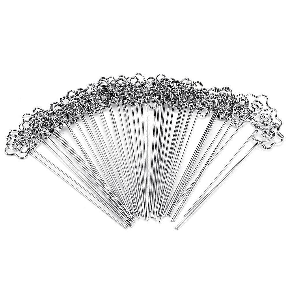 50pcs Metal Wires Photo Card Picture Memo Paper Note Display Clip Holders Flower Shape