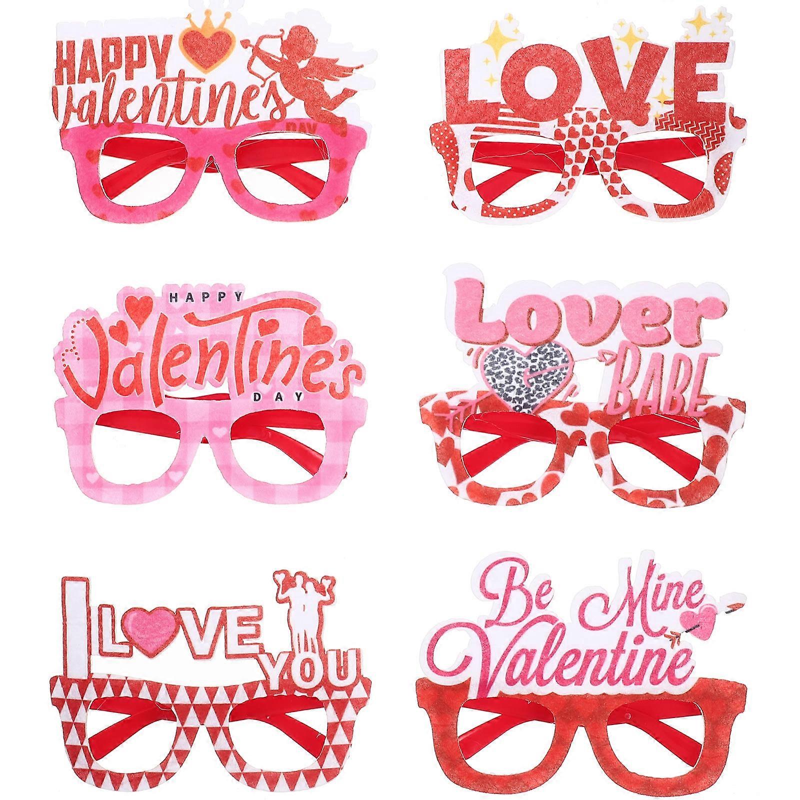 Fun Eyeglasses Valentine Themed Glasses Frames for Party Use 18Pcs