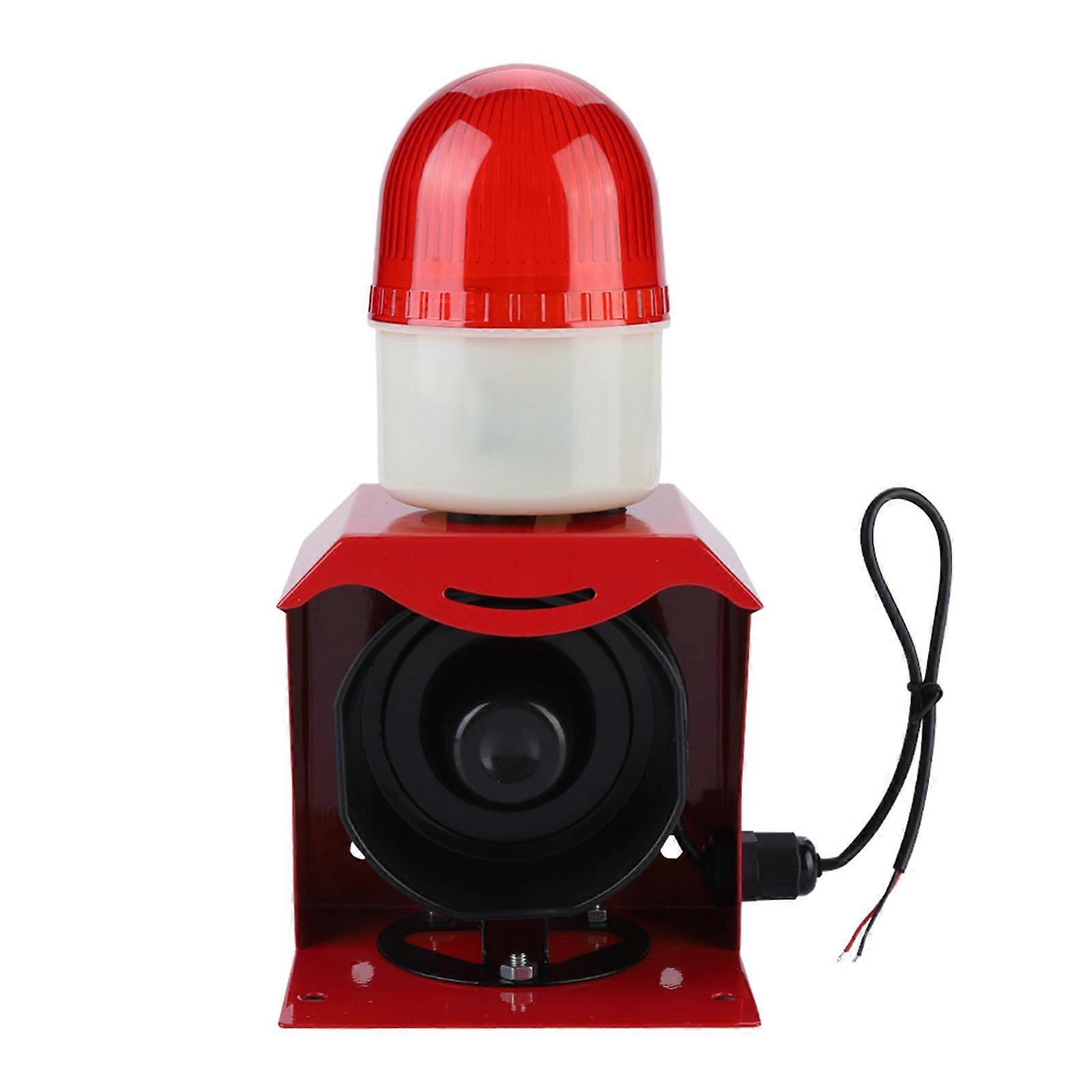 110dB 10W Audible and Visual Horn Siren Sound Alarm System Red LED Flashing Warning Horn