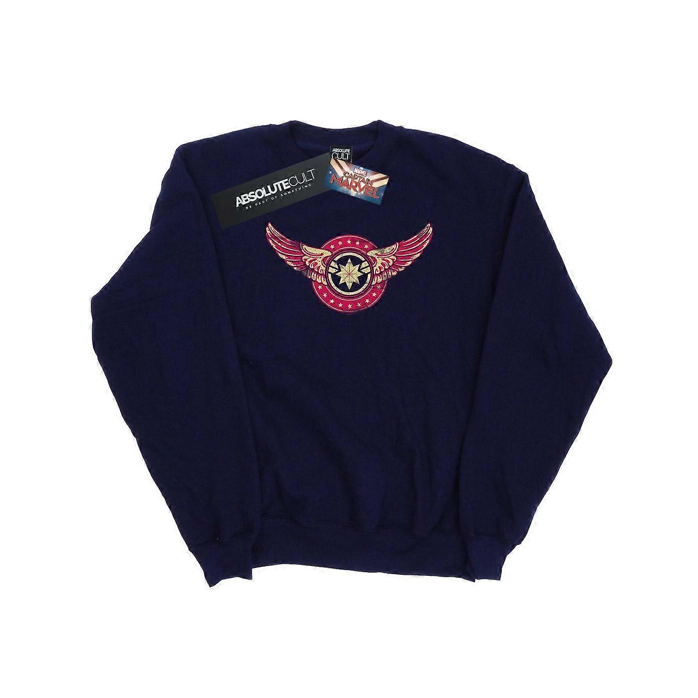Marvel Herren Captain Marvel Wings Patch Sweatshirt