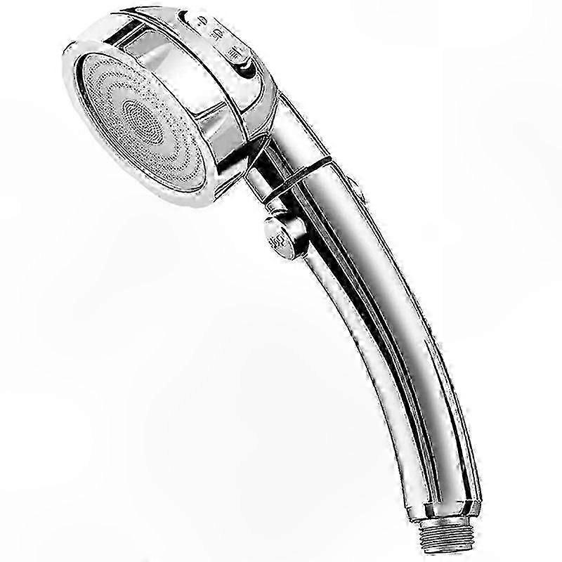 Adjustable Handheld Shower Head with Push Button Control and Angle Flexibility for Water Pressure Enhancement