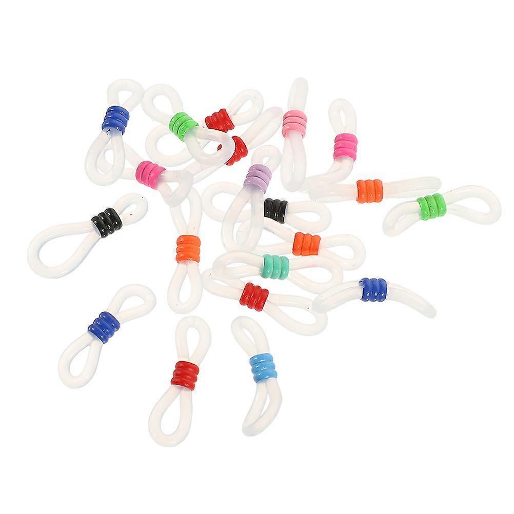 Eyeglass Chain Ends Silicone Rubber Anti-Slip Connectors for Glasses 80Pcs
