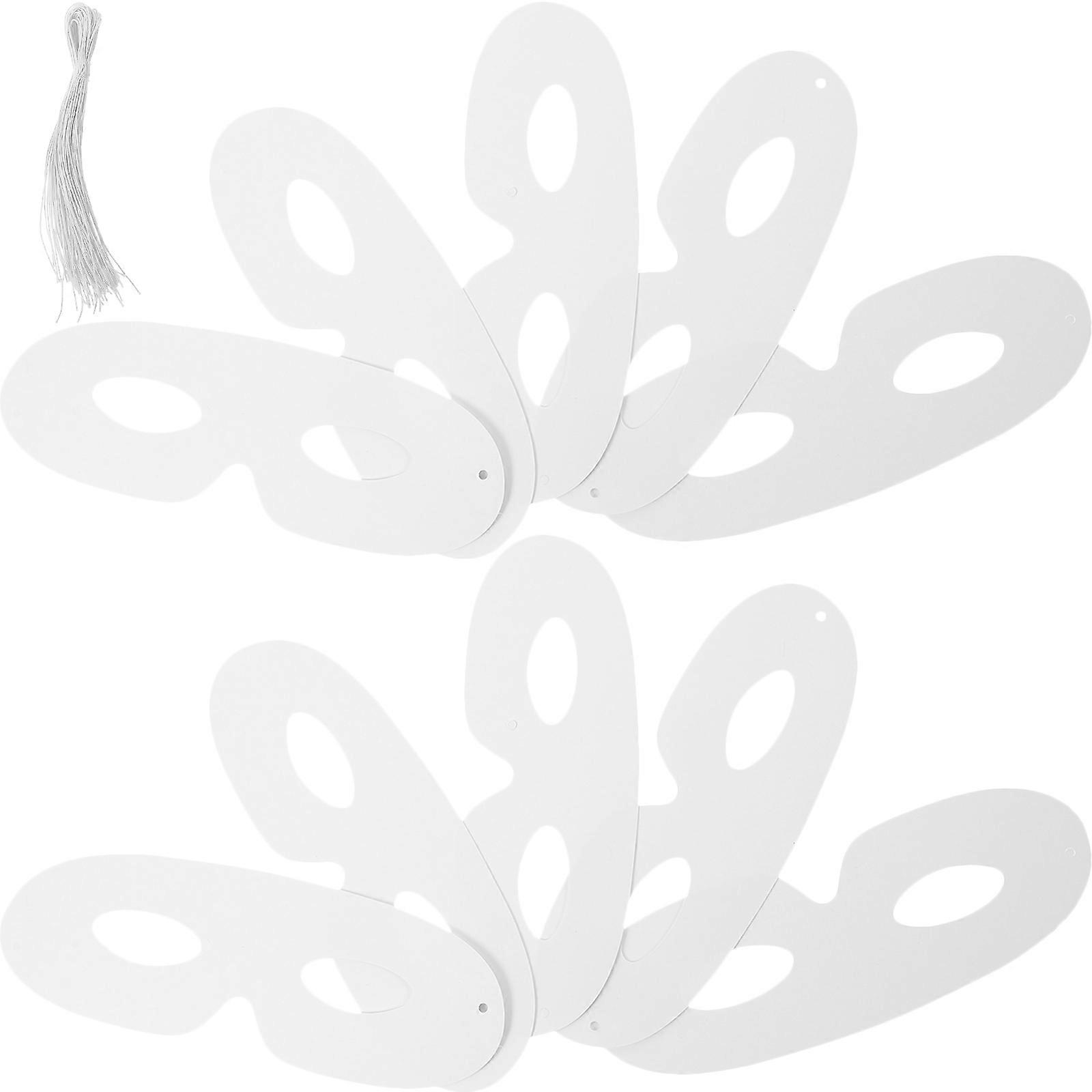 Masquerade White Mask DIY Paper Mask for Kids Use 80Pcs Handcraft Half Face