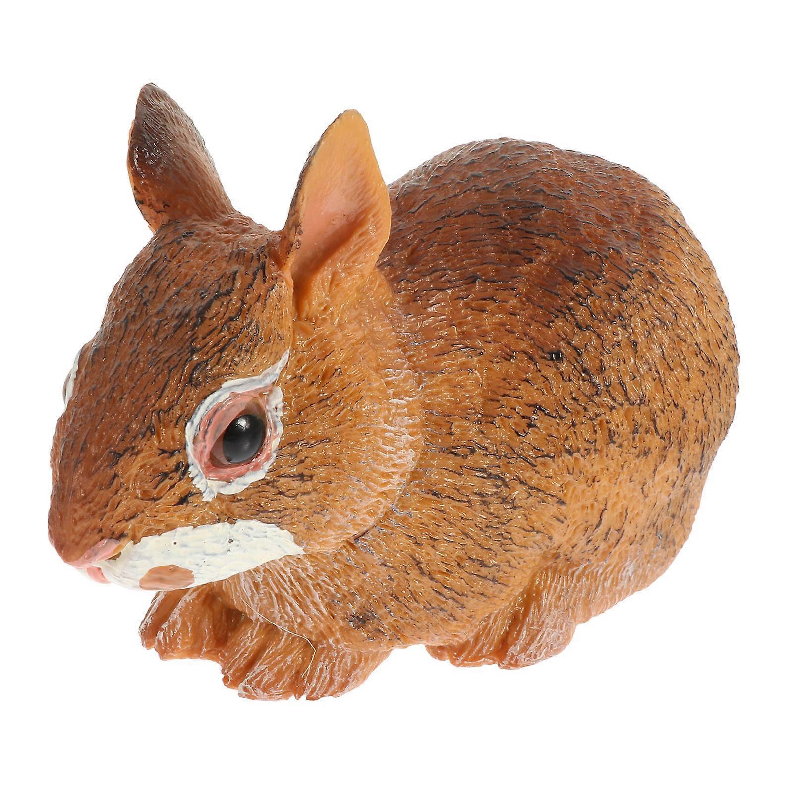 Plastic Rabbit Figure Rabbit Miniature for Home Decor 2Pcs