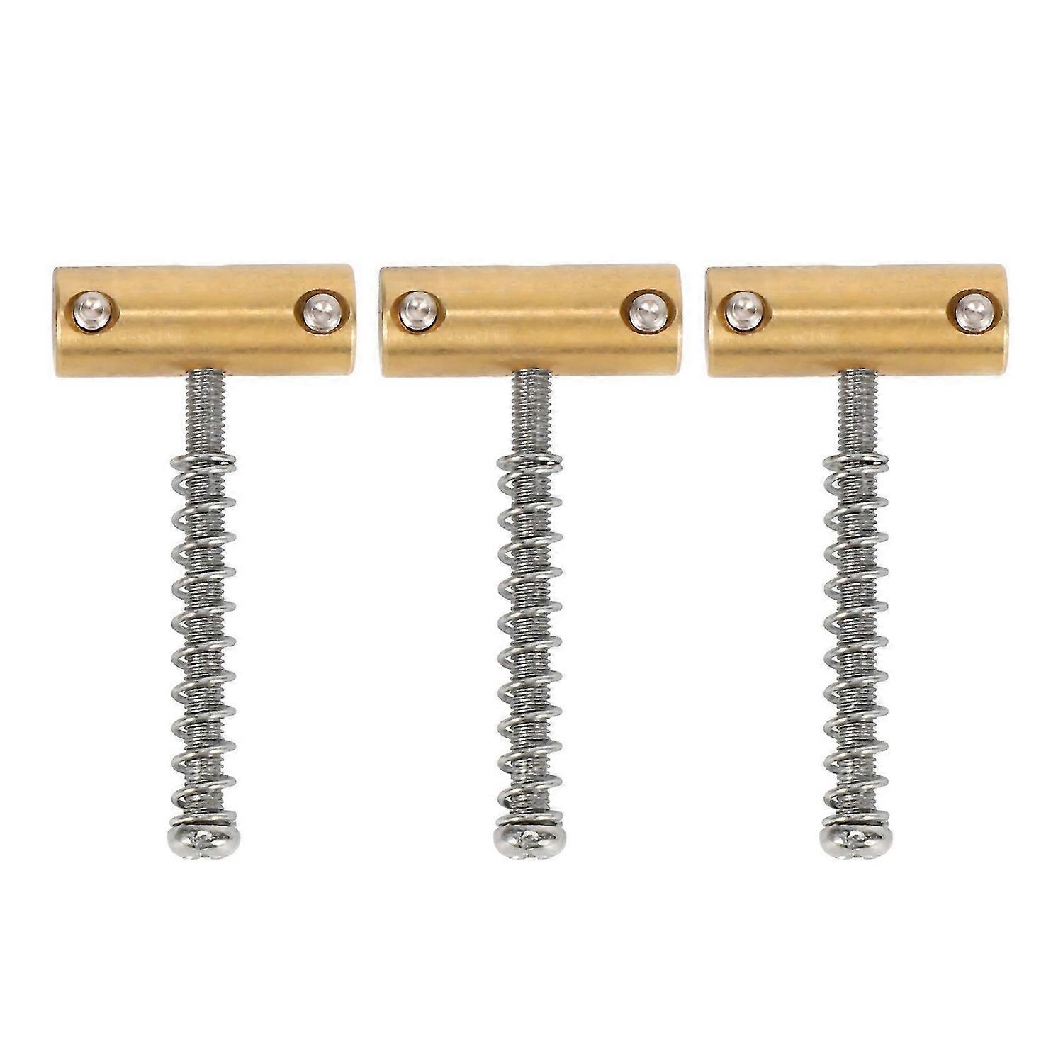 Guitar Compensated Bridge Brass Saddles Set for TL 6 Strings(3Pcs)