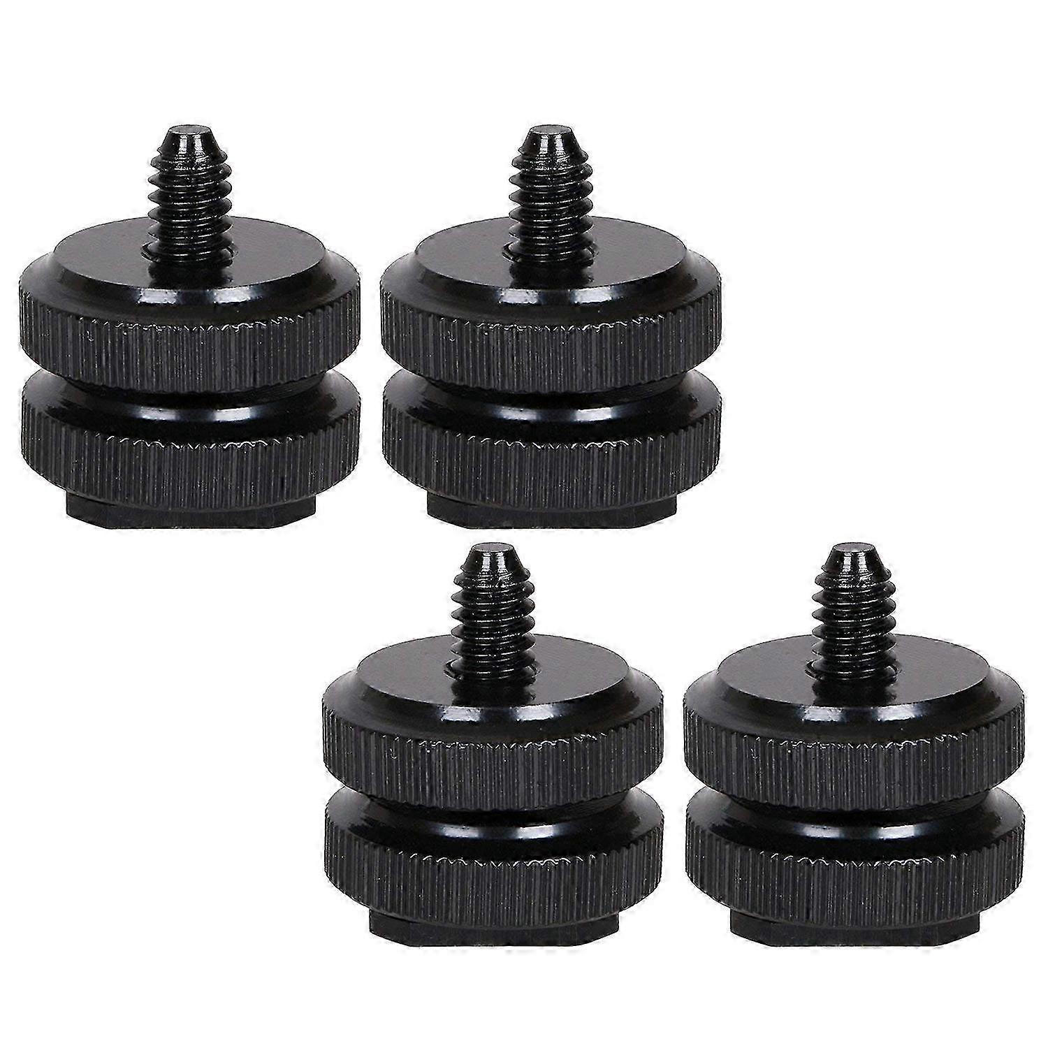 Camera Hot Shoe Mount to 1/4inch-20 Tripod Screw Adapter,Flash Shoe Mount for DSLR Camera Rig (Pack