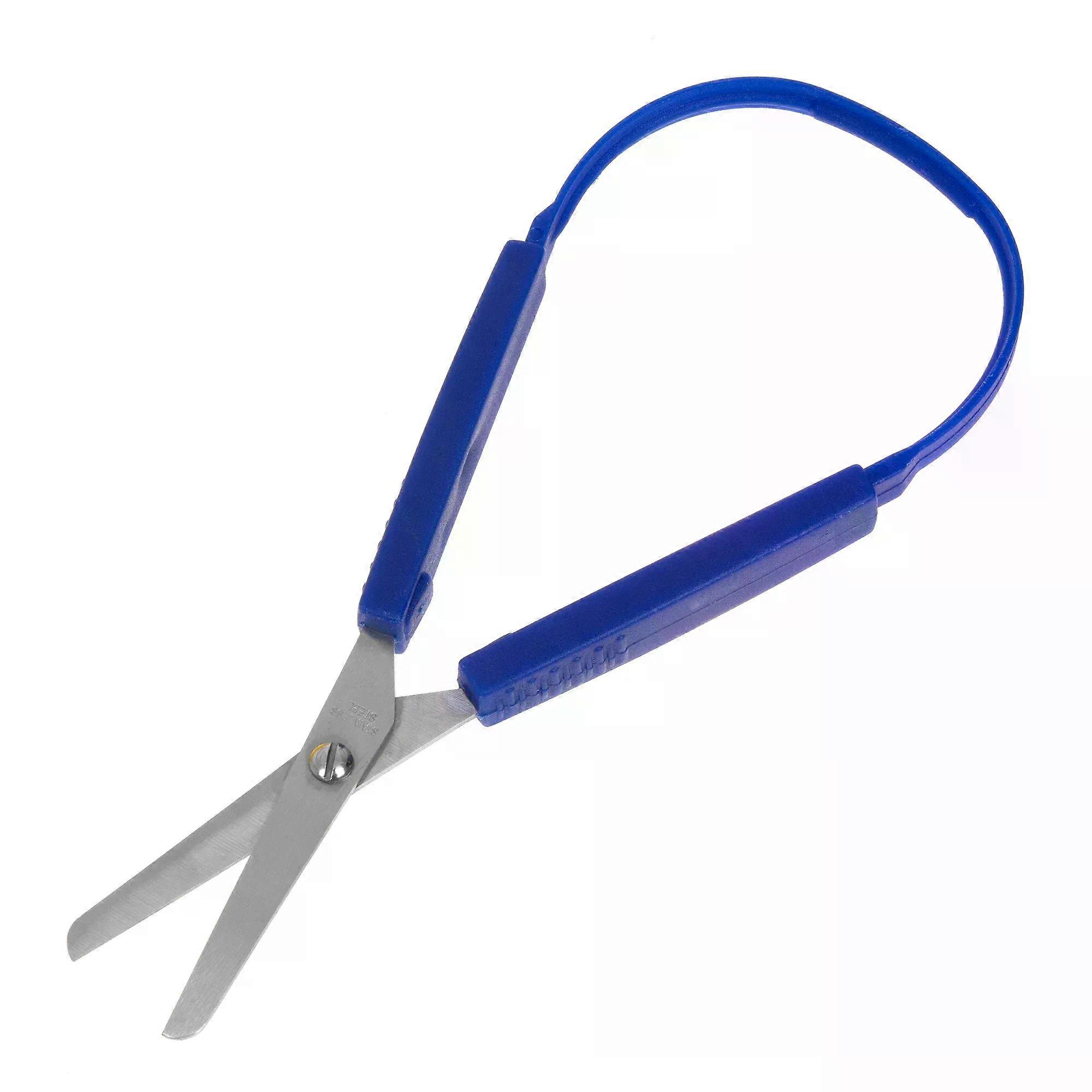 New Mini Stainless Steel Loop Scissors Adaptive Design Colorful Grip Scissor DIY Art Craft Cutting Tool Tijeras Circulares