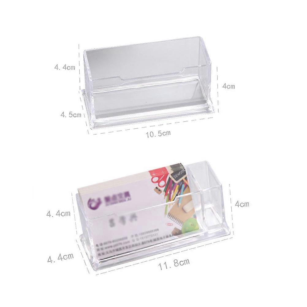 Business Case Acrylic Name Holder for Table Storage 2Pcs Transparent Set