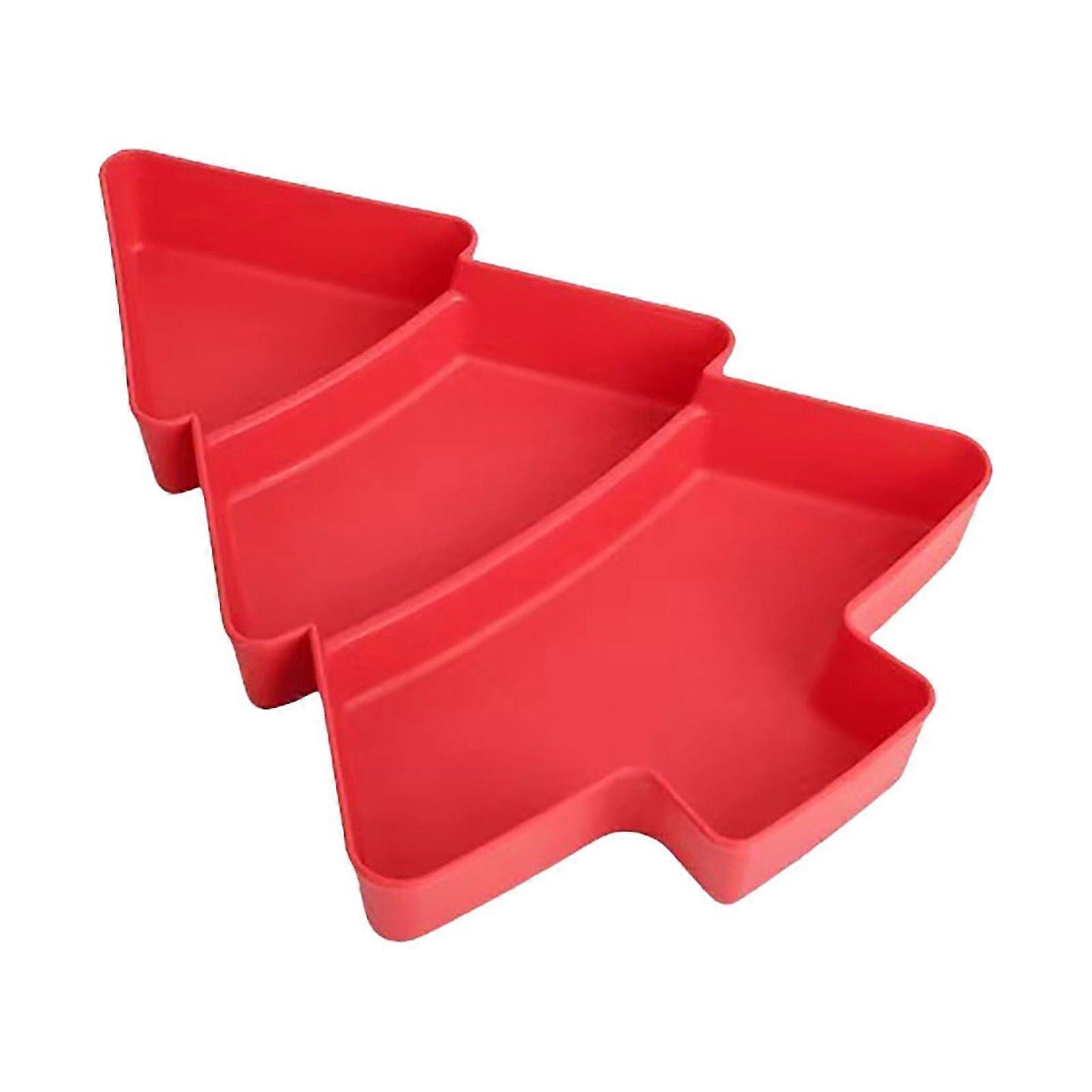 Christmas Tree Nut Tray Snack Assortment Assorted And Convenient Sectional Serving Platter For Lazy Snacks 13x9 Baking Pan