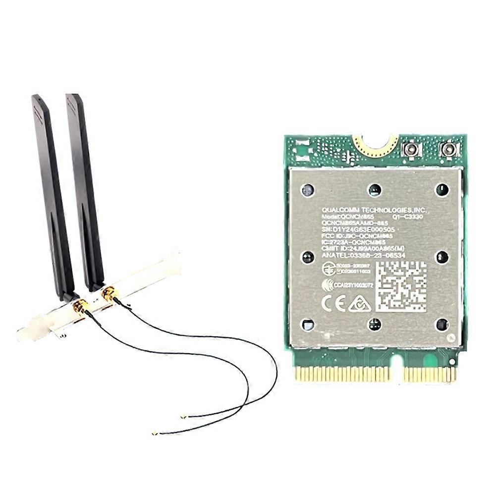 Tri Band WiFi7 QCNCM865 Wireless WiFi Card Bluetooth 5.4 2.4G/5G/6Ghz Network Wireless Adapter for Win11 Antenna