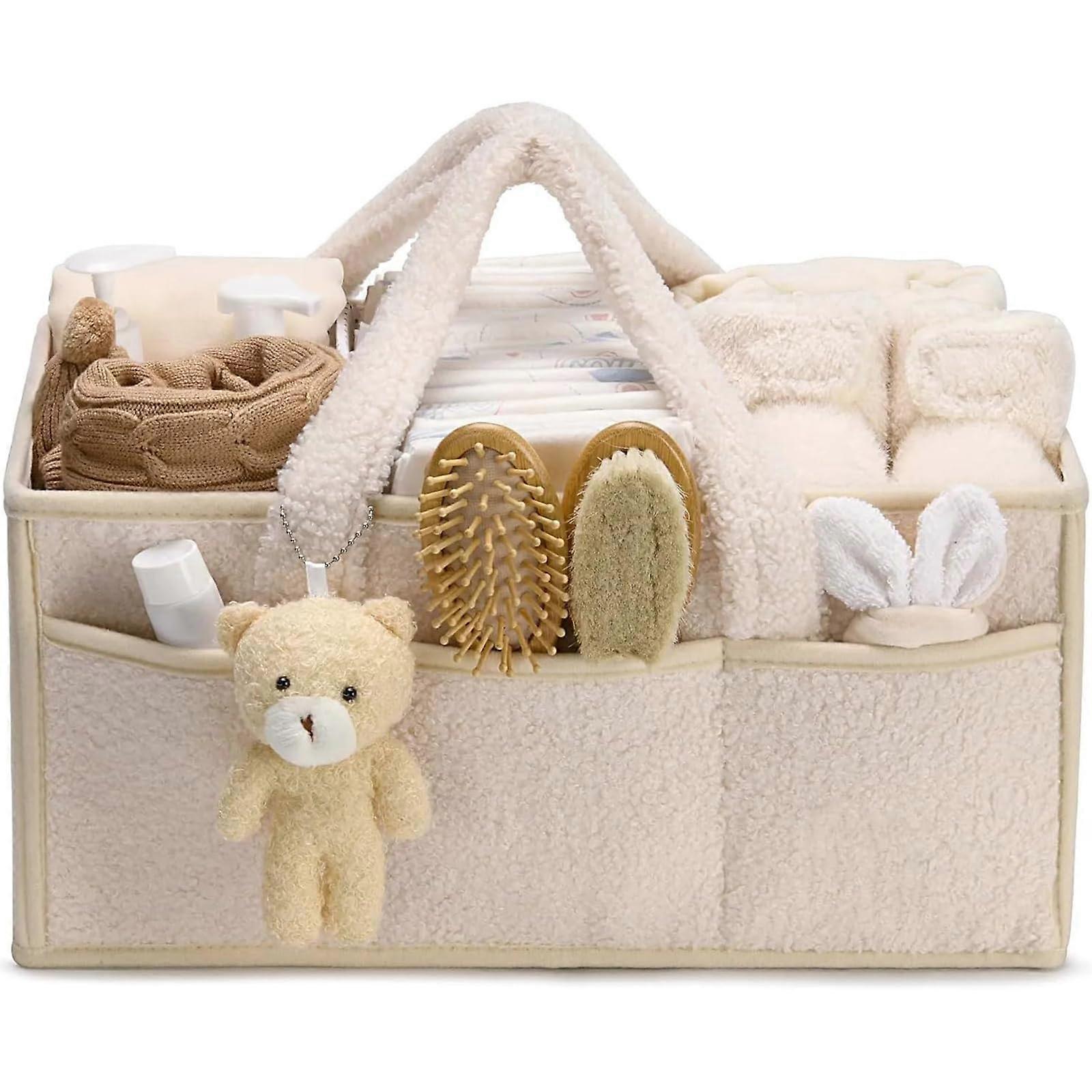 Changing Bag Organiser Portable Changing Basket With Removable Compartments Baby Storage Basket For Changing Baby Items