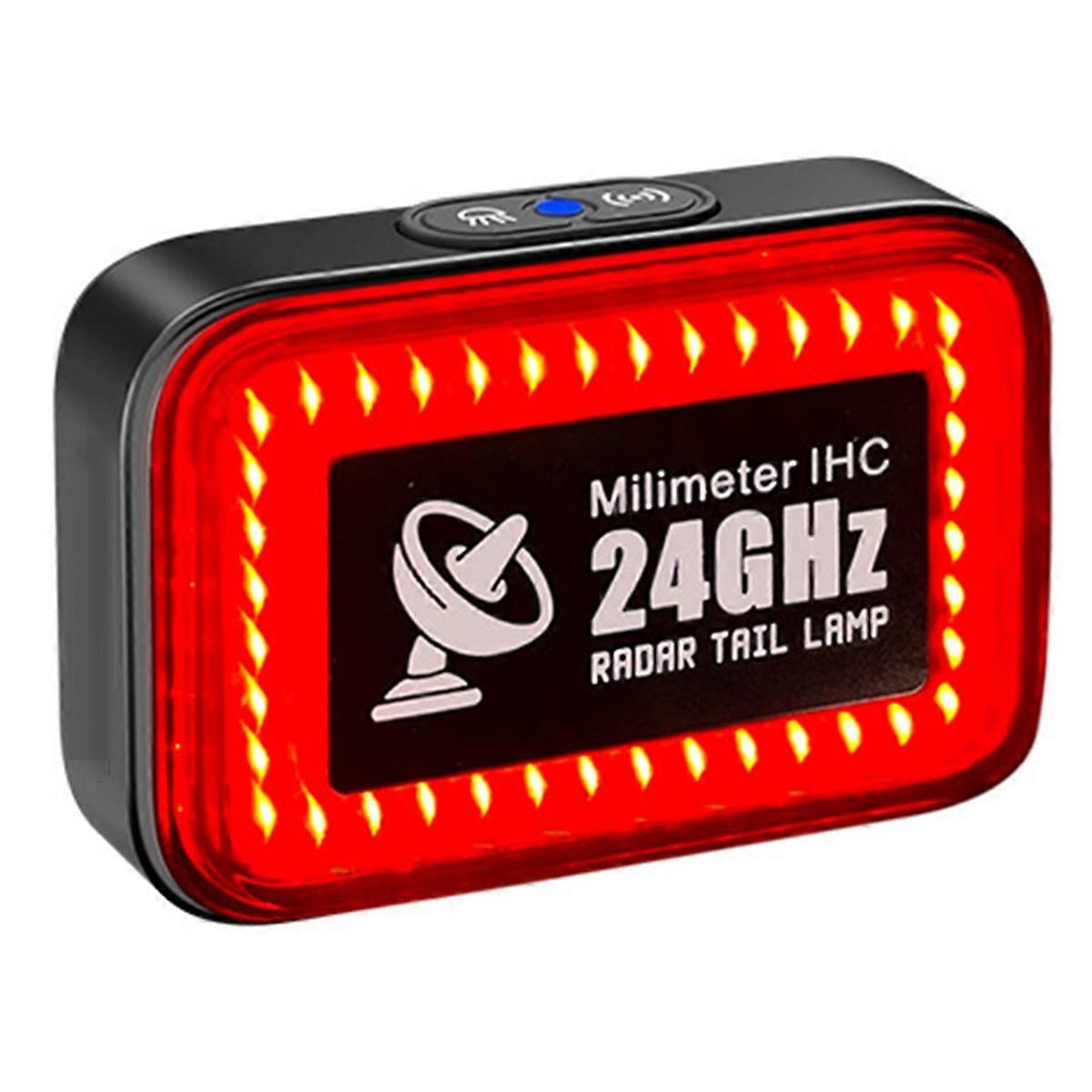 24GHz Radar Bicycle Taillight Smart Sensing Cycling Warning Light IP64 Waterproof LED Bicycle Light