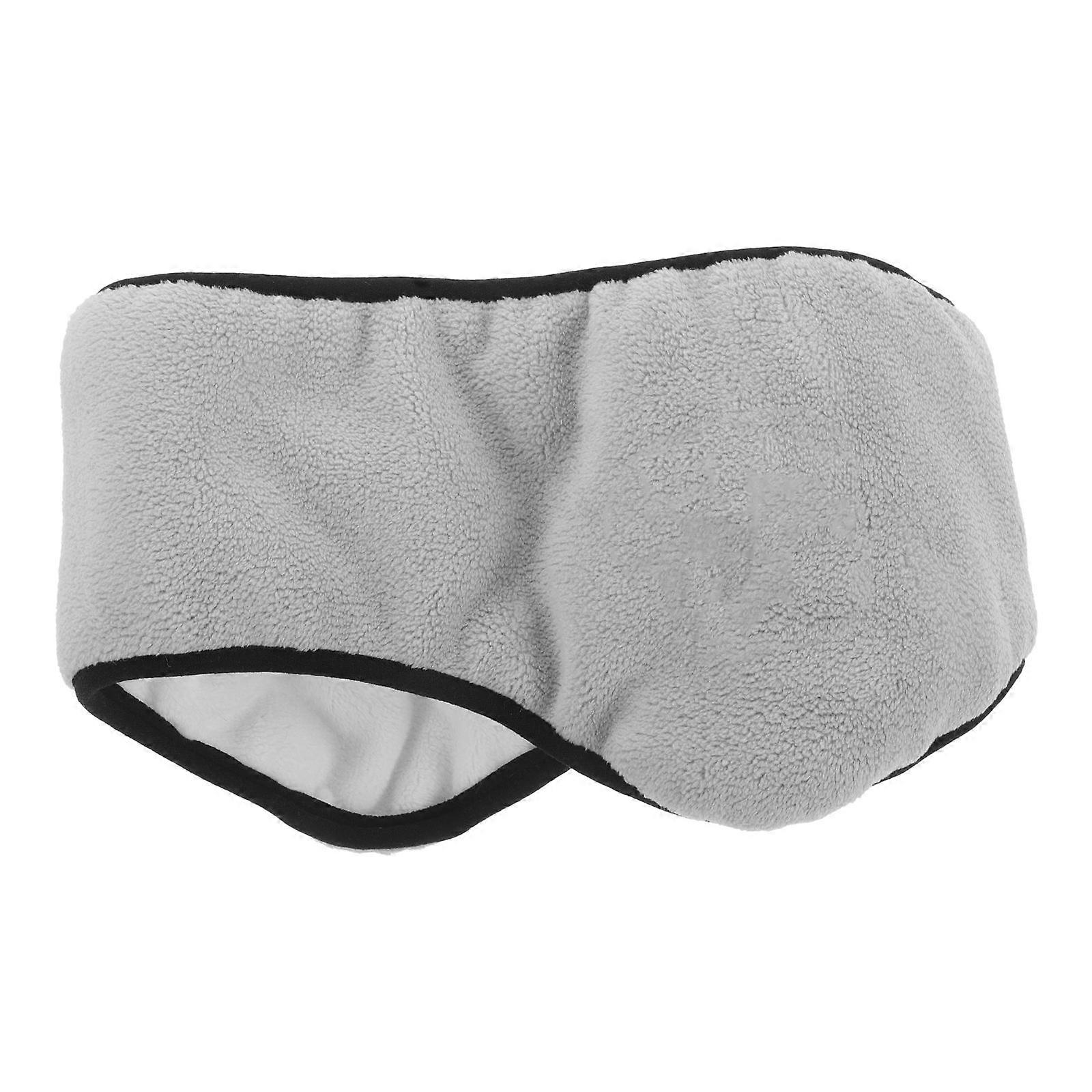 Sleeping Ear Muffs for Office Nap Adults Grey Polyester Fiber Light Blocking 1Pack