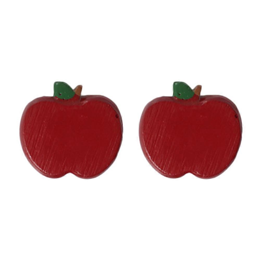 Wood Chopstick Stand Chopstick Rack for 6Pcs Apple Design Spoon Holder